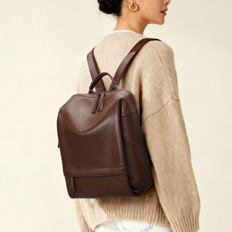 Leatherwork Bag - Aidrani Women's Genuine Leather Backpack 2026