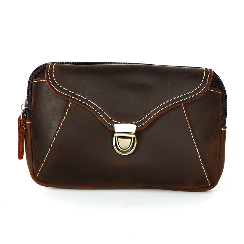 Men's leather waist bag, men's - Leatherwork Bag review and price