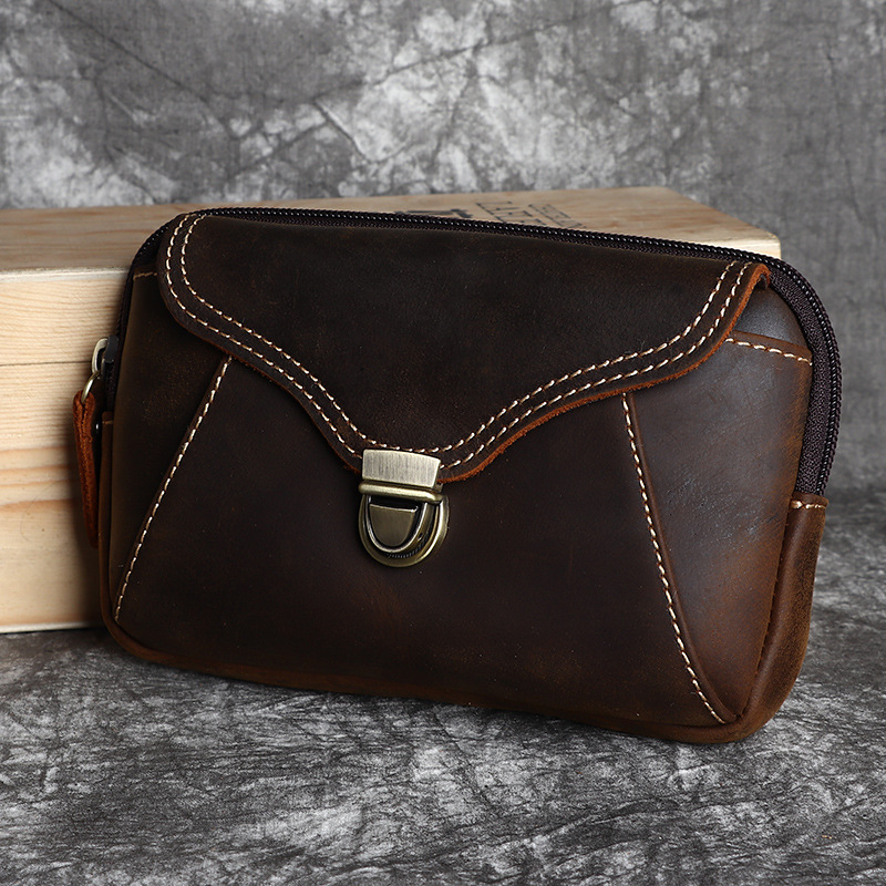 Men's leather waist bag, men's - Leatherwork Bag review and price