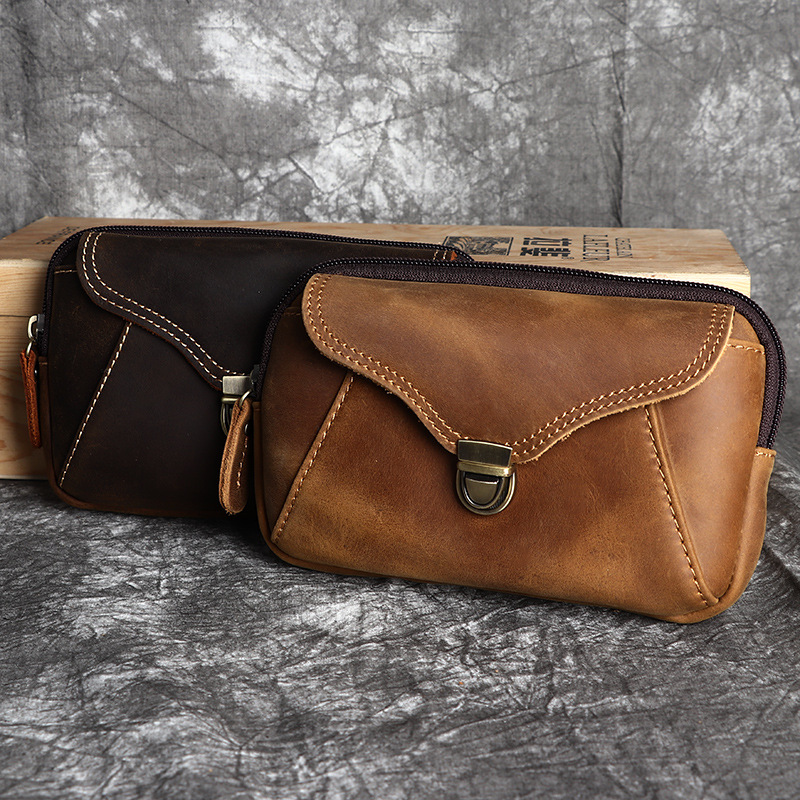 Men's leather waist bag, men's - Leatherwork Bag review and price