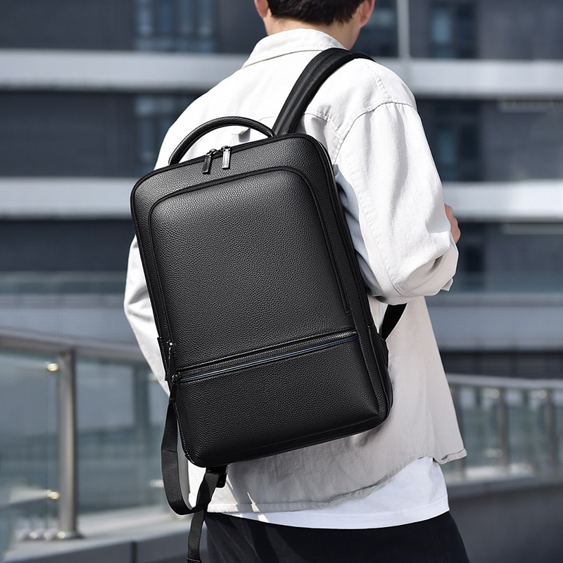 PU Leather Men's Backpack USB  - Leatherwork Bag review and price
