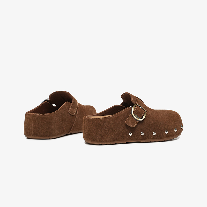 BEAUTODAY Casual Mules Women C - Leatherwork Rivets review and price