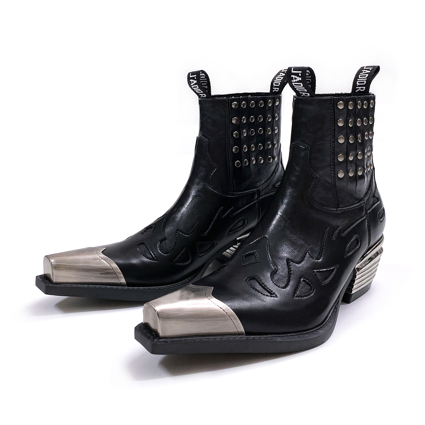 Retro Punk Metal Head Chelsea  - Leatherwork Rivets review and price