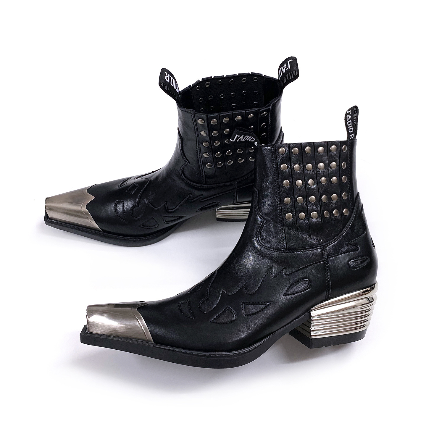 Retro Punk Metal Head Chelsea  - Leatherwork Rivets review and price