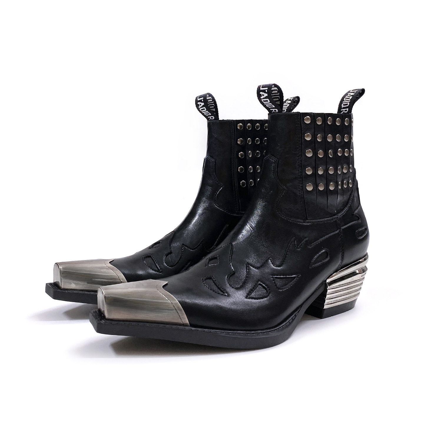 Retro Punk Metal Head Chelsea  - Leatherwork Rivets review and price