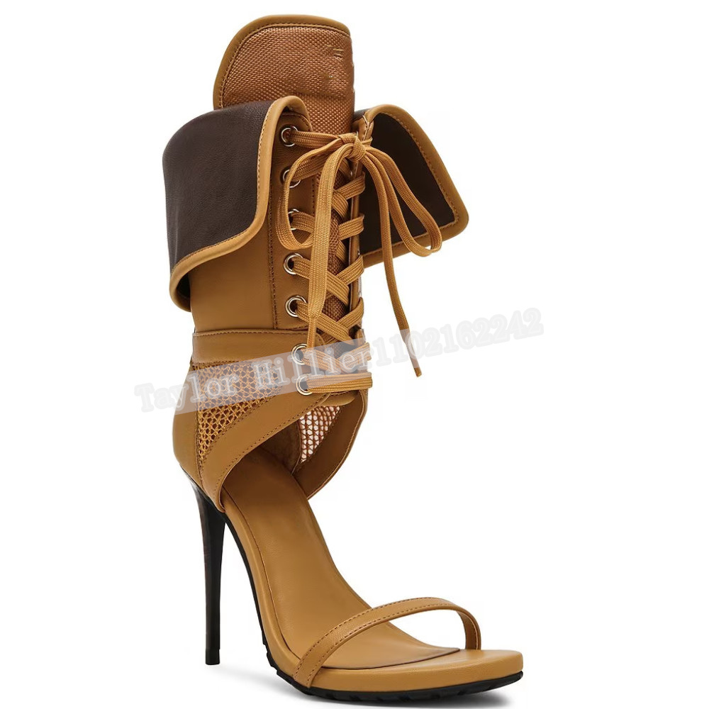 Women Open Toe Stiletto Heel S - Leatherwork Rivets review and price