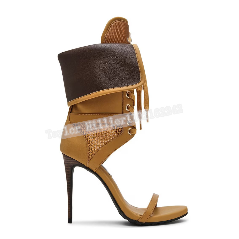 Women Open Toe Stiletto Heel S - Leatherwork Rivets review and price