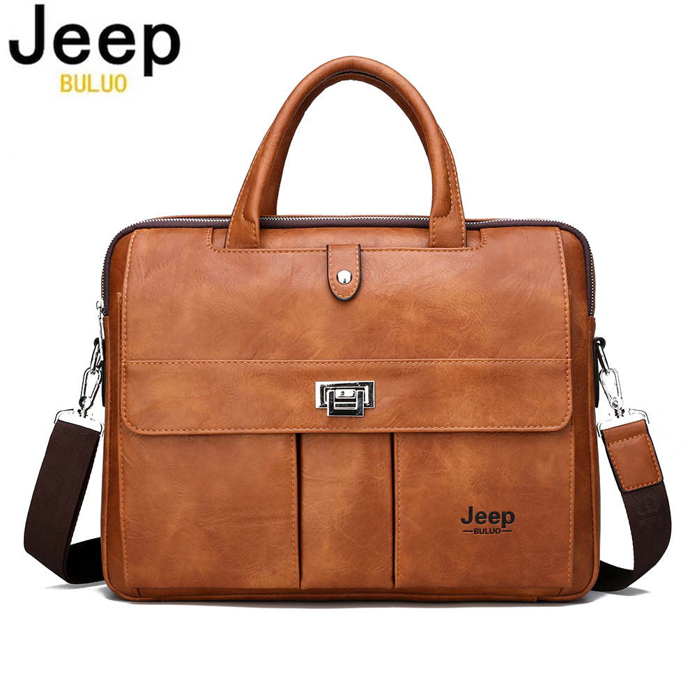 Jeep Buluo Men's Leather Brief - Leatherwork Bag review and price