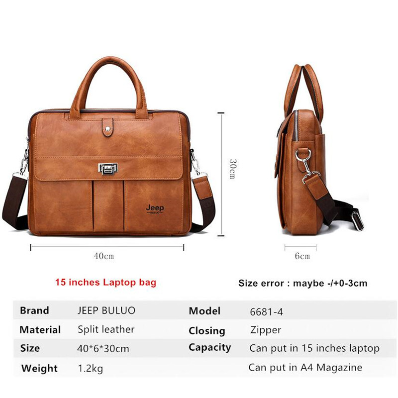 Jeep Buluo Men's Leather Brief - Leatherwork Bag review and price
